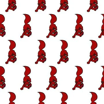 Red squirrel pattern Stock Illustration