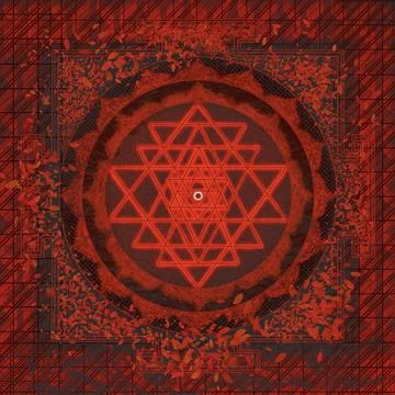 Red Sri Yantra Stock Illustration