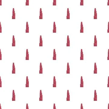 Red stacked cubes geometric seamless pattern background Illustrazione stock