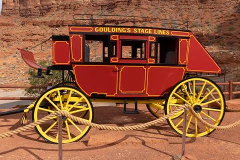 Red Stage Coach Stock Photos