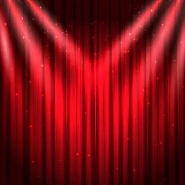 Red stage curtain background イラスト素材