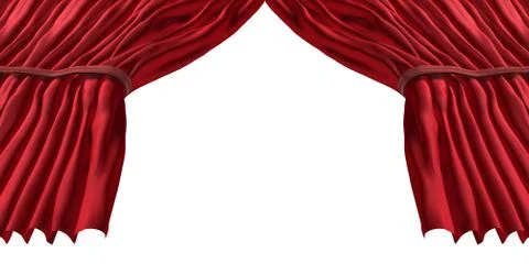 Red stage curtain Ilustración de archivo