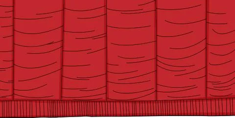 Red stage curtain Stock Illustration