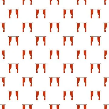 Red stage curtains pattern on white background 스톡 일러스트