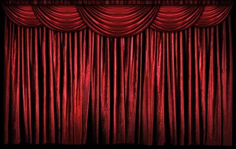 Red Stage Curtains Stock Photos