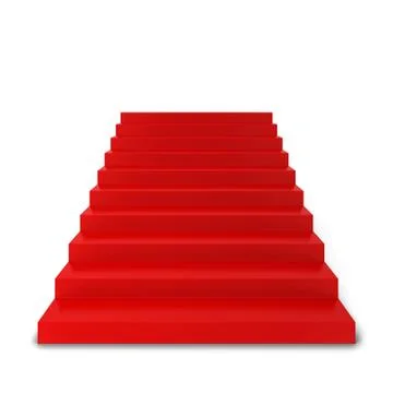 Red stairs Stock Illustration