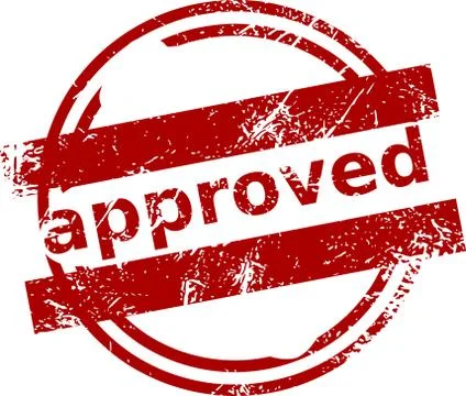 Red stamp approved Stock Illustration