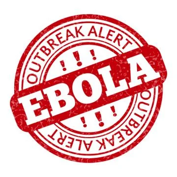 Red stamp with ebola concept text on white background Stock Illustration