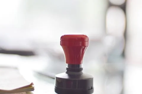 Red stamp Stock-Fotos