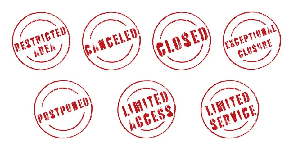 Red stamp set Stock Illustration