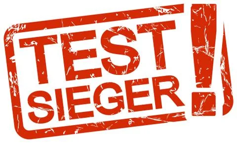 Red stamp with text Testsieger Stock Illustration