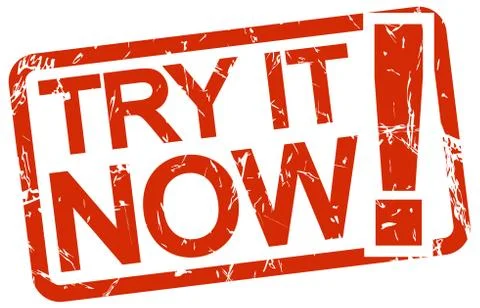 Red stamp TRY IT NOW! Stock Illustration