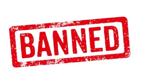 Red stamp on a white background - Banned Stock Illustration