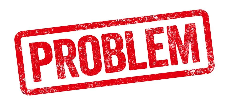 Red stamp on a white background - Problem Stock Illustration