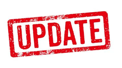 Red stamp on a white background - Update Red stamp on a white background -... Stock Photos