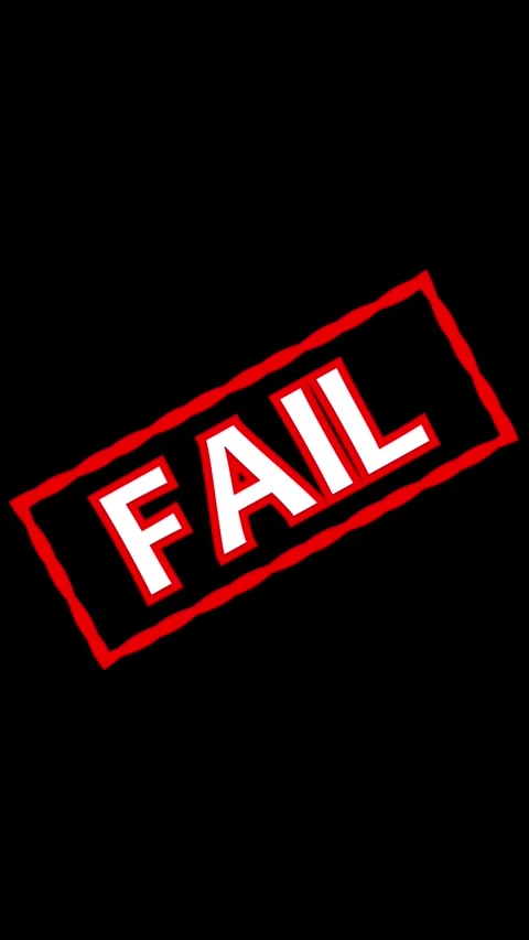 Red stamp with the word FAIL in white text on black. FAIL stamp business. B.. Stock Footage 345718398