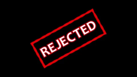 Red Stamp With The Word Rejected In animation White Text On A Black Backgro.. Stock Footage 321862853