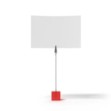 Red stand with card 库存插图