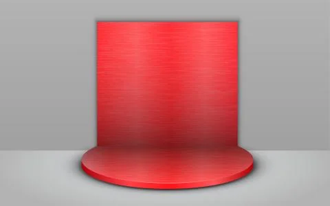 Red stand in the studio room Stock Illustration