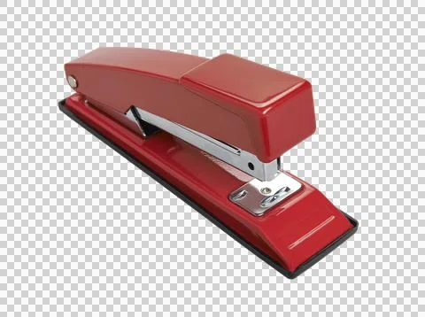 Red Stapler isolated on white Stock Photos