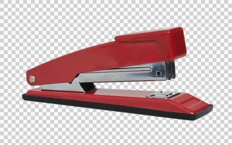 Red Stapler isolated on white Stock Photos