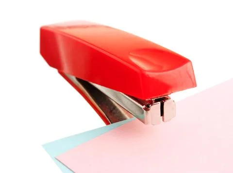 Red stapler Stock Photos