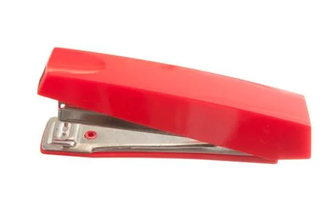 Red stapler Stock-Fotos