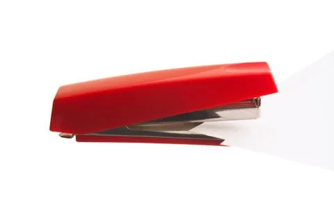 Red stapler Stock Photos