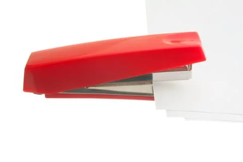 Red stapler Stock Photos