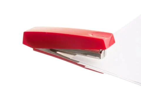 Red stapler Stock Photos