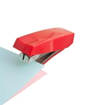 Red stapler Stock Photos
