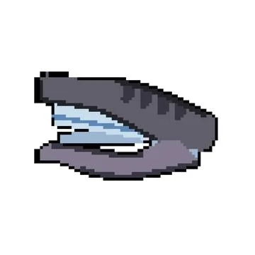 Red stapler pixel art vector illustration Stock Illustration