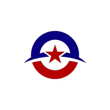 Red Star and Circle Shield Logo Template Illustration Design. Vector EPS 10. イラスト素材