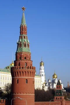 Red star and tower Stock Photos