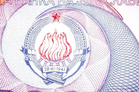 Red star into a Banknote Stock Photos