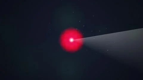 Red Star Beam Light Ray Space Cosmos Nebula Background Glowing Celestial Stock Footage 348021089