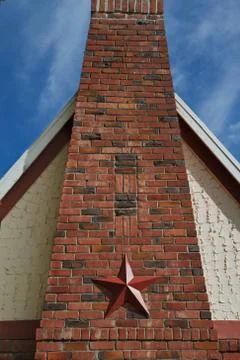 Red star chimney Stock Photos