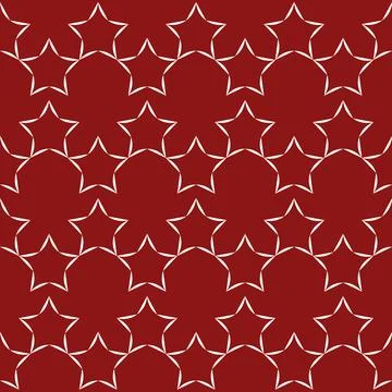 Red star creative background seamless pattern contrast background for design Illustrazione stock