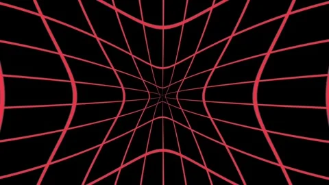 Red Star Grid Tunnel Motion Graphic Stock Footage 337531967