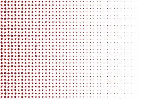Red star halftone gradient pattern Stock Illustration