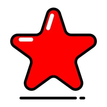 Red star icon vector, favorite, best rating, Award symbol isolated on white Stock Illustration