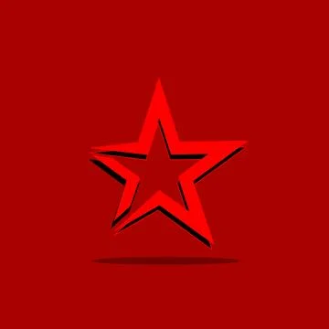 Red star icon vector Stock Illustration