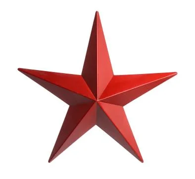 Red star isolated over white background Stock Illustration