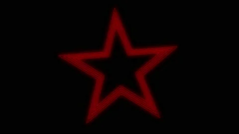 Red Star Loop Rotation Stock Footage 139848750