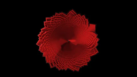 Red star motion graphic on black Видео 241786785