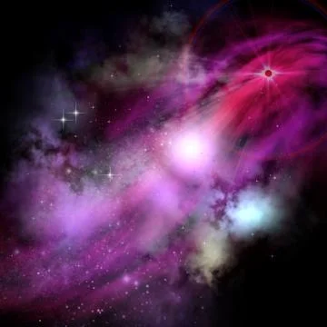 Red Star Nebula Stock Illustration