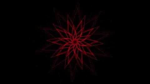 Red star outline pattern on dark background Stock Illustration
