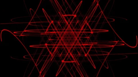 Red star particle abstract background Stock Footage 89514691