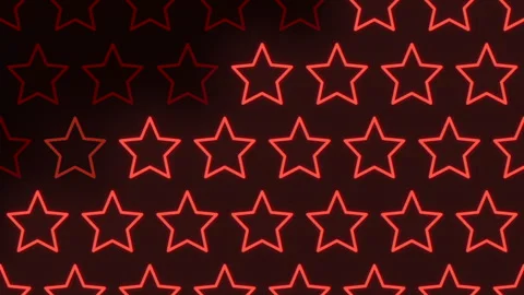 Red star pattern on black background versatile website background or Stock Footage 282367471