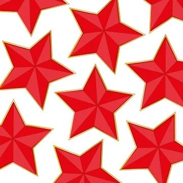 Red star pattern Stock Illustration